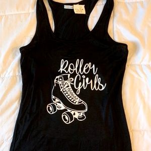 Roller skate graphic tank